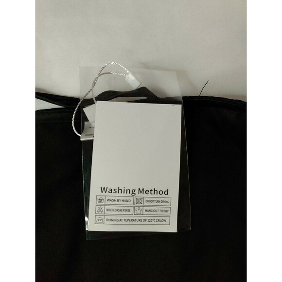 Halfisland Women's  CowlNeck Black Dress Spaghetti Strap Ruched On Front Size L - Picture 5 of 5